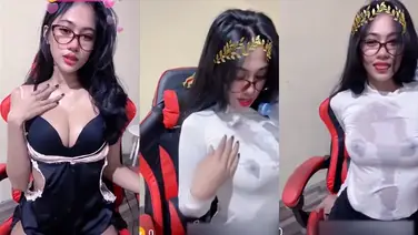 Una Live Pamer Belahan Dada Gede Menggoda Iman poster